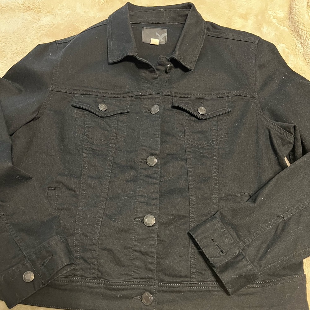 American Eagle outfitters black denim jacket